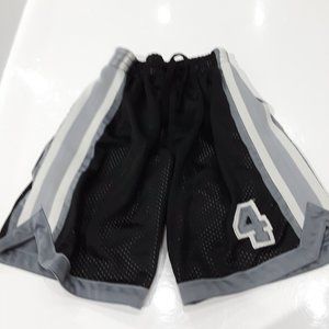 Boys athletic shorts black gray and white